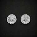 Moissanite Daisy Halo Earrings