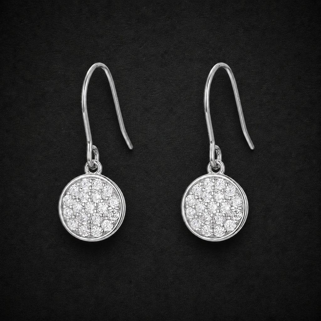 Moissanite Pavé Drop Earrings