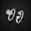 Moissanite Teardrop Ring Set