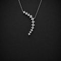Moissanite Asymmetrical Wave Necklace