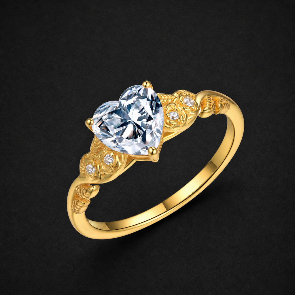 Moissanite Heart Shape Ring