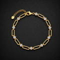 Moissanite Paperclip Link Bracelet