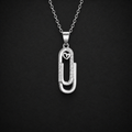 Moissanite Paperclip Heart Necklace