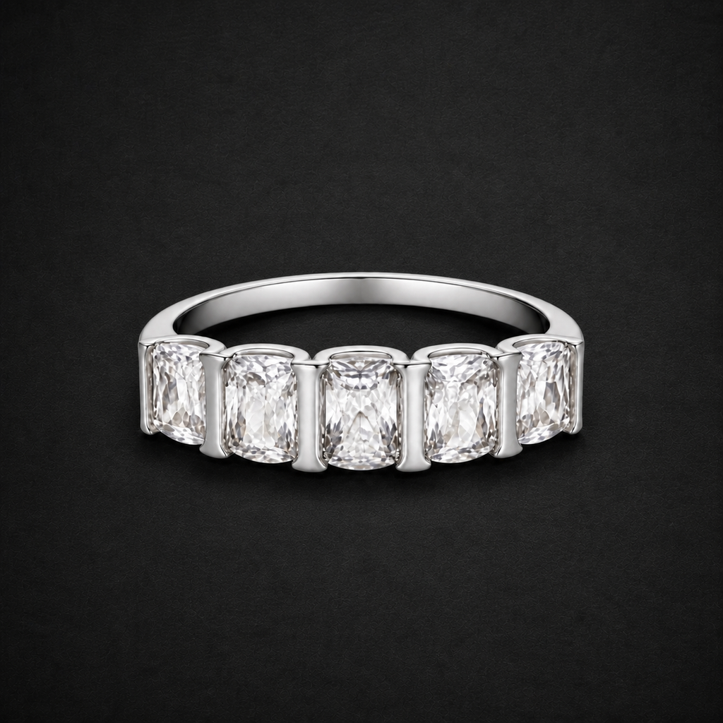 Moissanite Five Stone Ring