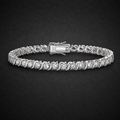 Moissanite Wave-Link Bracelet