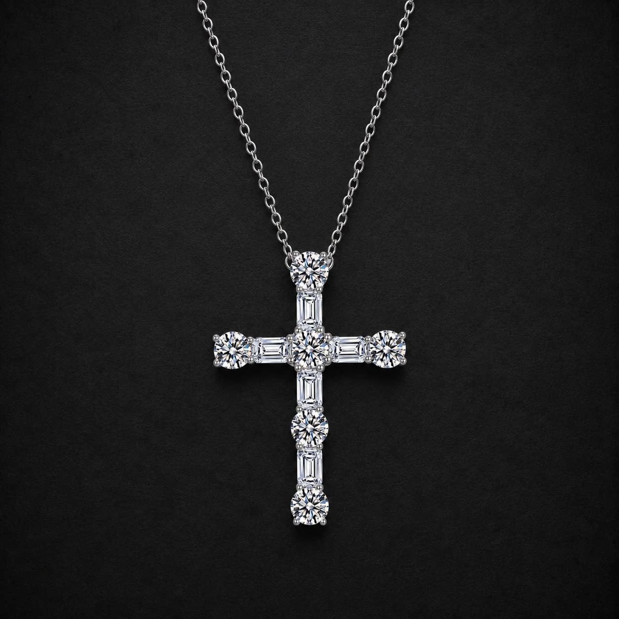 Moissanite Cross Necklace