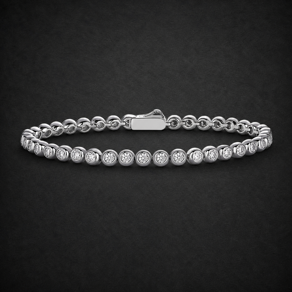 Moissanite Bezel Tennis Bracelet
