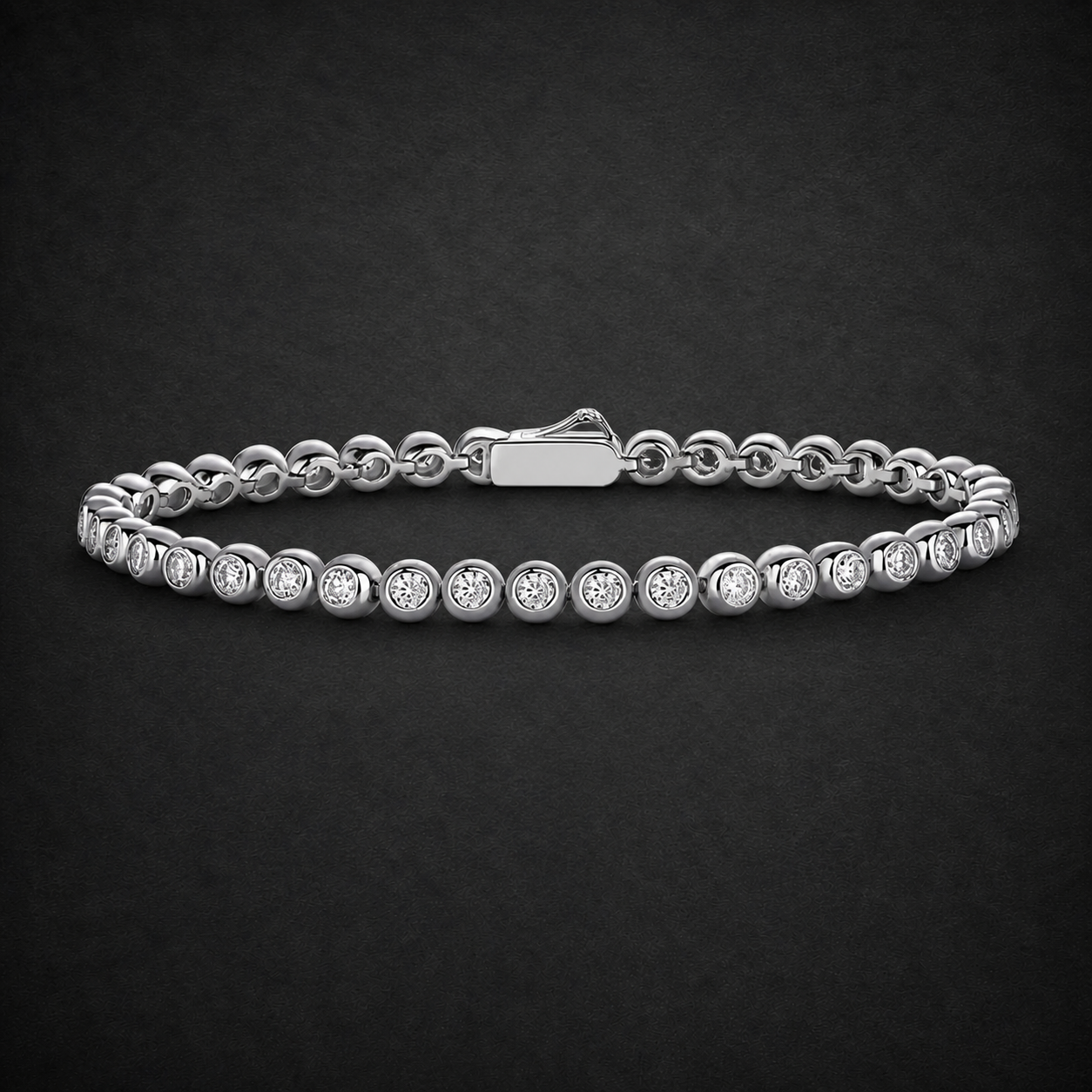 Moissanite Bezel Tennis Bracelet
