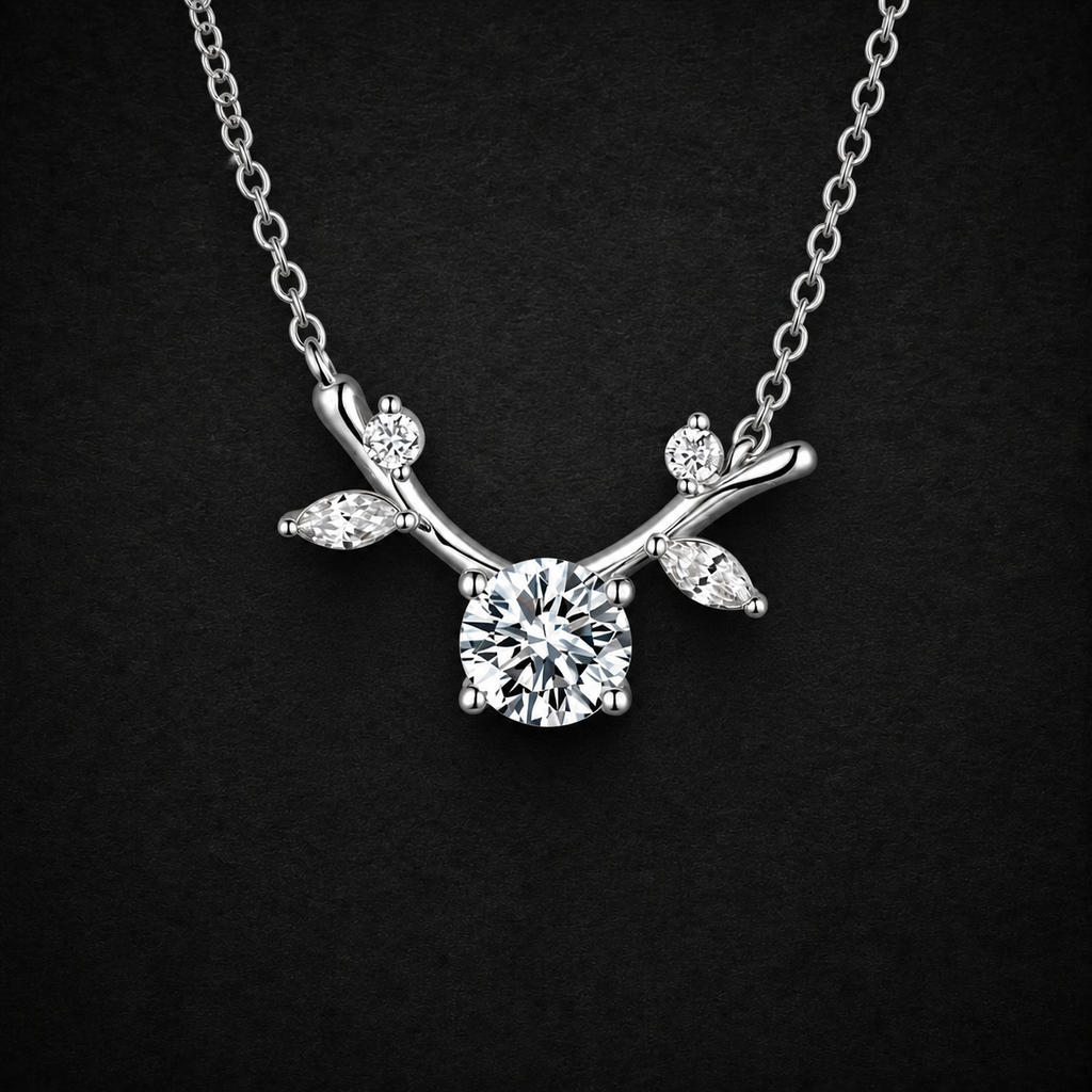 Moissanite Antler Necklace