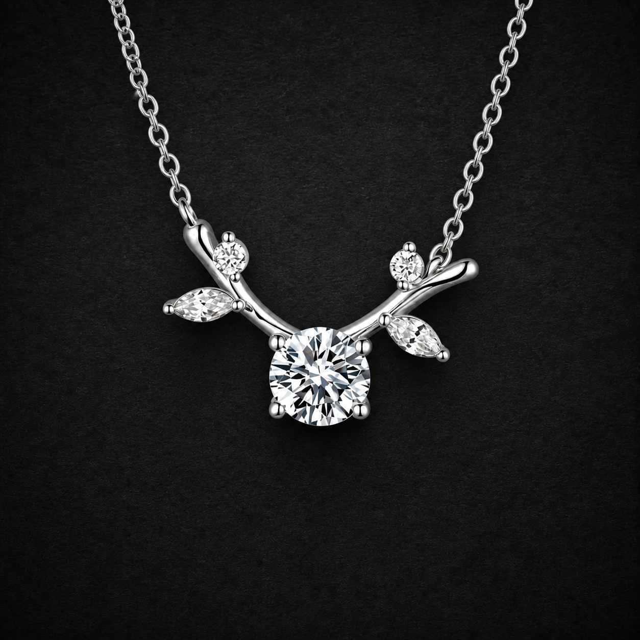 Moissanite Antler Necklace