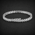 Moissanite Diagonal Bar Bracelet