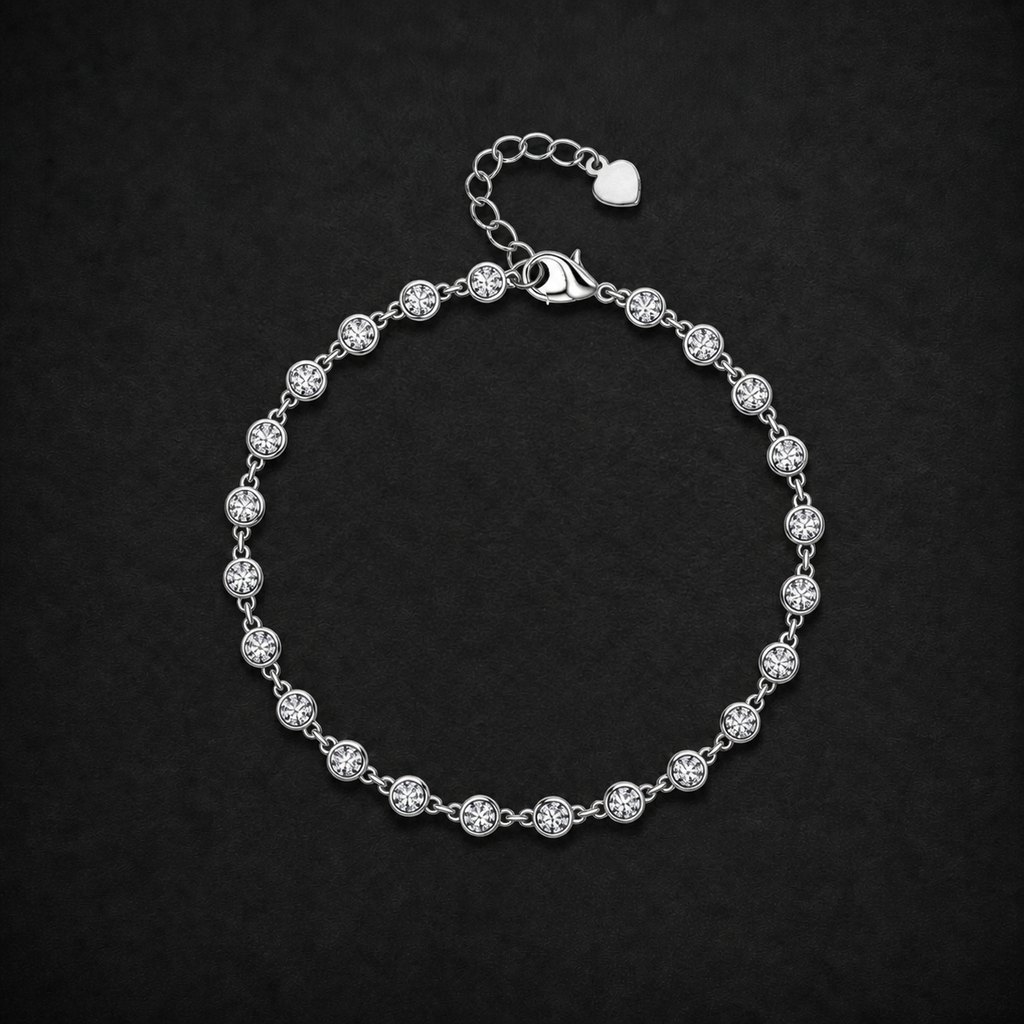Moissanite Bubble Chain Bracelet