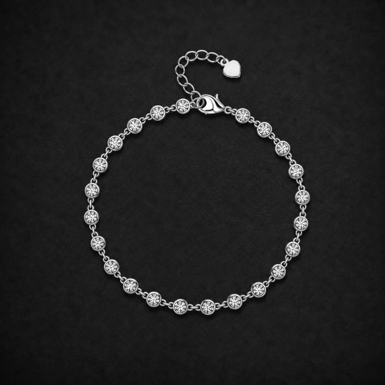 Moissanite Bubble Chain Bracelet