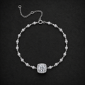 Moissanite Cushion Halo Bracelet