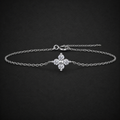 Moissanite Floral Cluster Bracelet