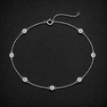Moissanite Bezel Station Bracelet