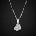 Moissanite Heart Pavé Necklace