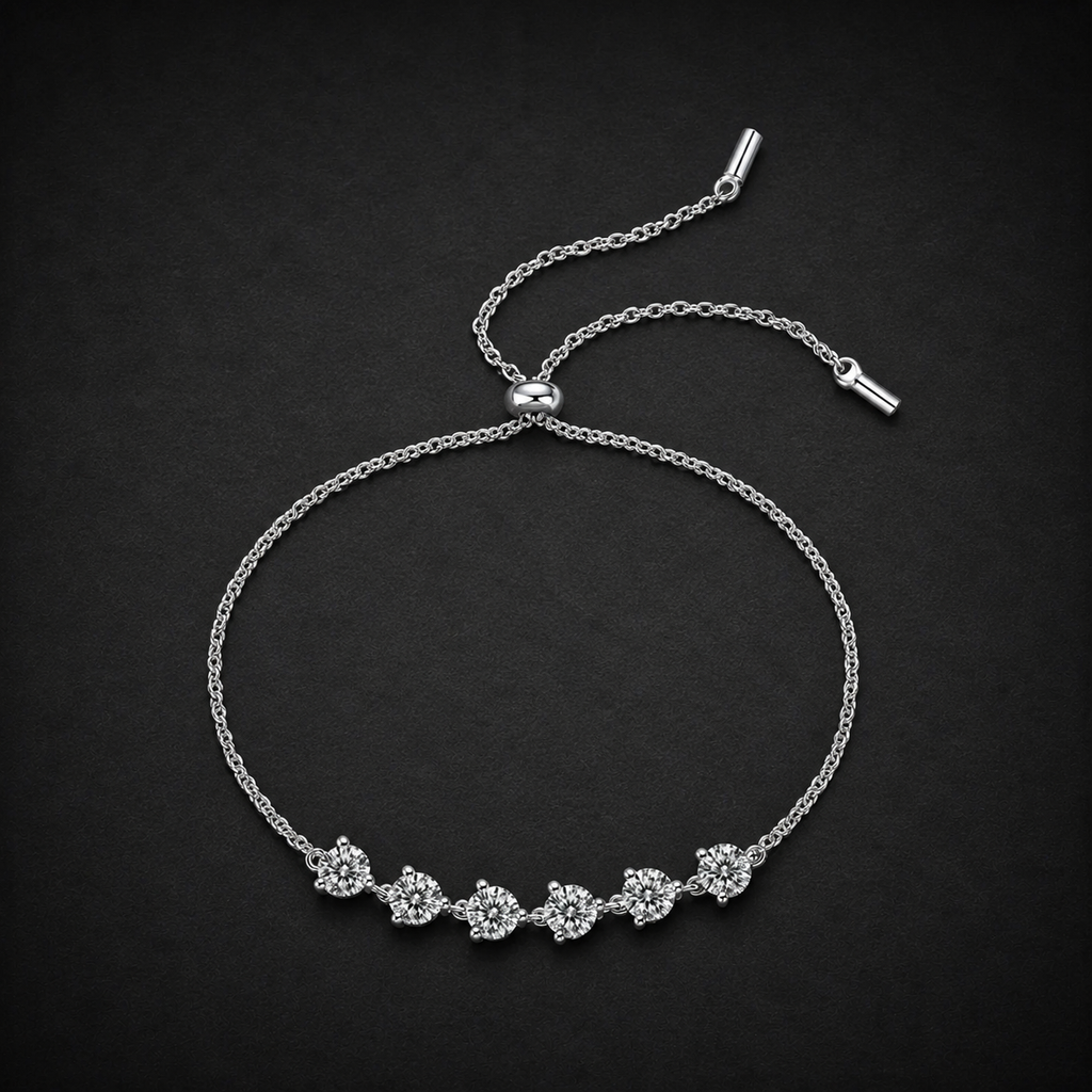 Moissanite Heart Stone Bracelet
