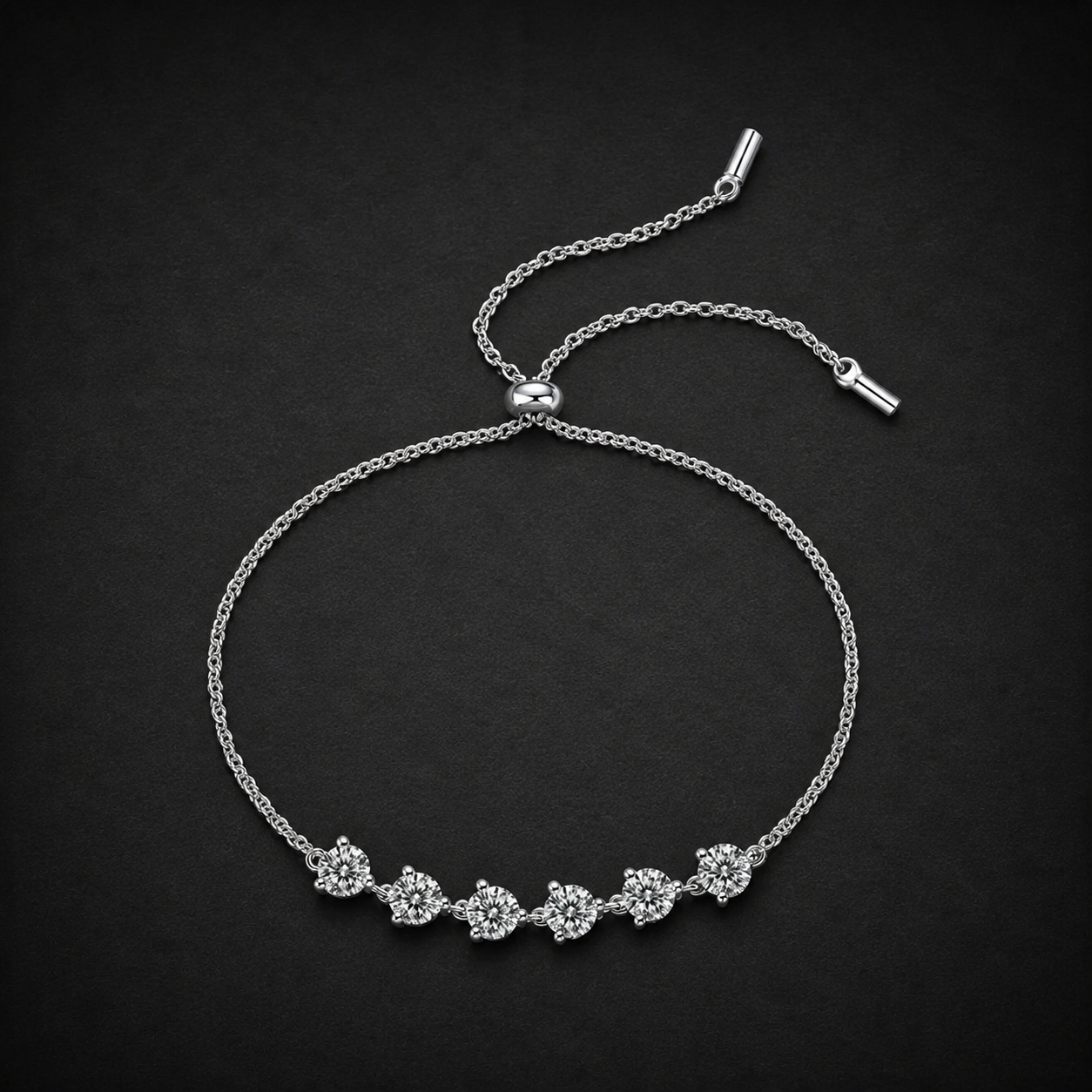 Moissanite Heart Stone Bracelet