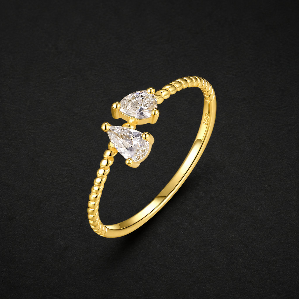 Moissanite Water Drop Ring