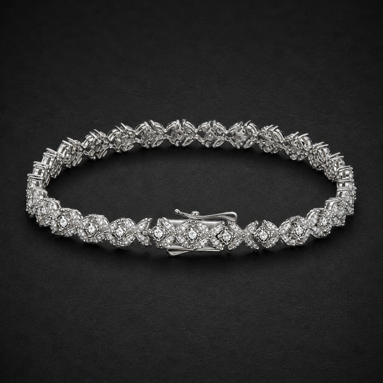 Moissanite Floral Bracelet
