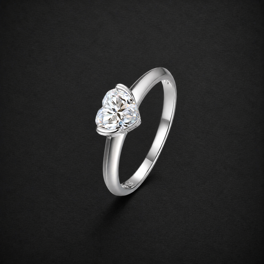 Moissanite Heart Shape Ring