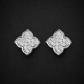 Moissanite Clover Stud Earrings