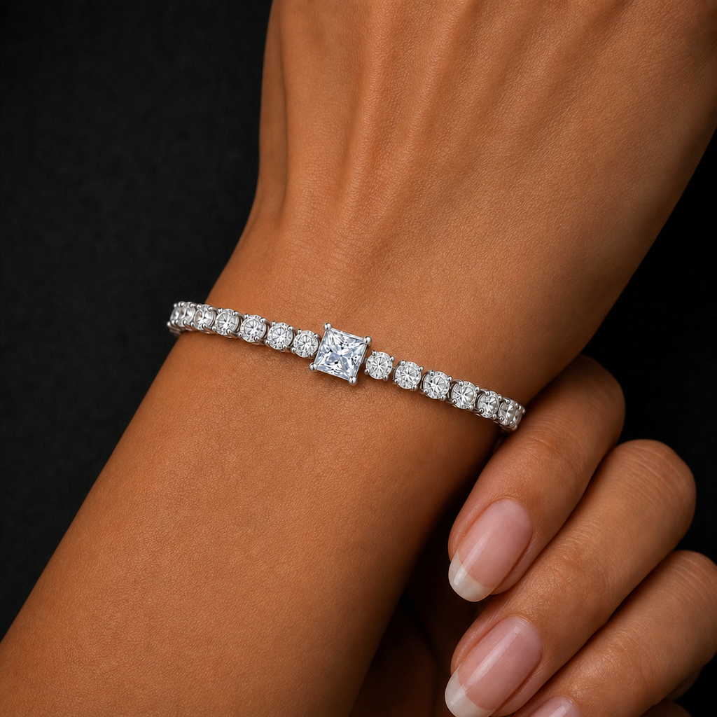 Moissanite Center Stone Bracelet