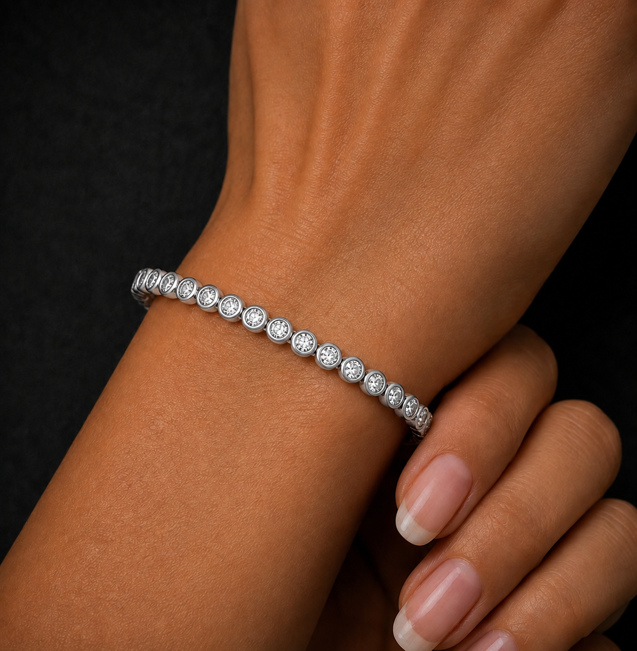 Moissanite Bezel Tennis Bracelet