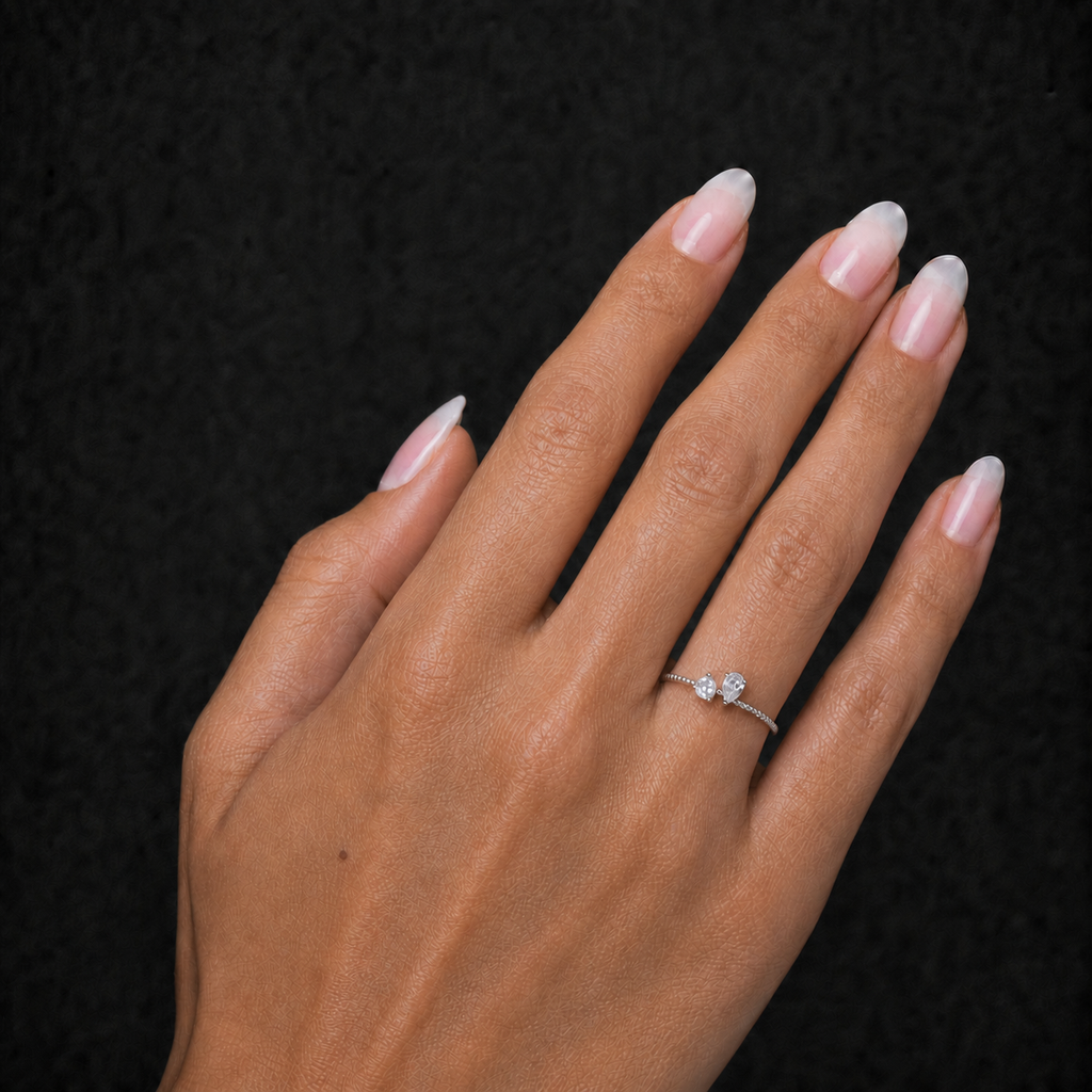 Moissanite Water Drop Ring