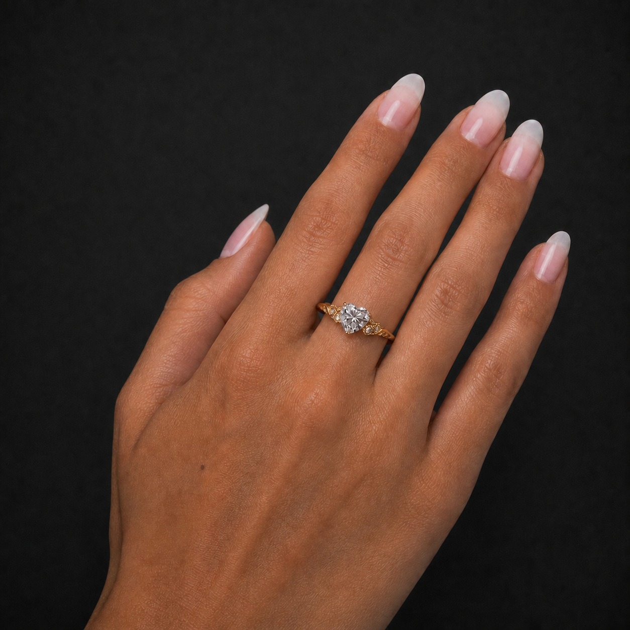 Moissanite Heart Shape Ring