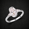 Moissanite Three Stone Ring