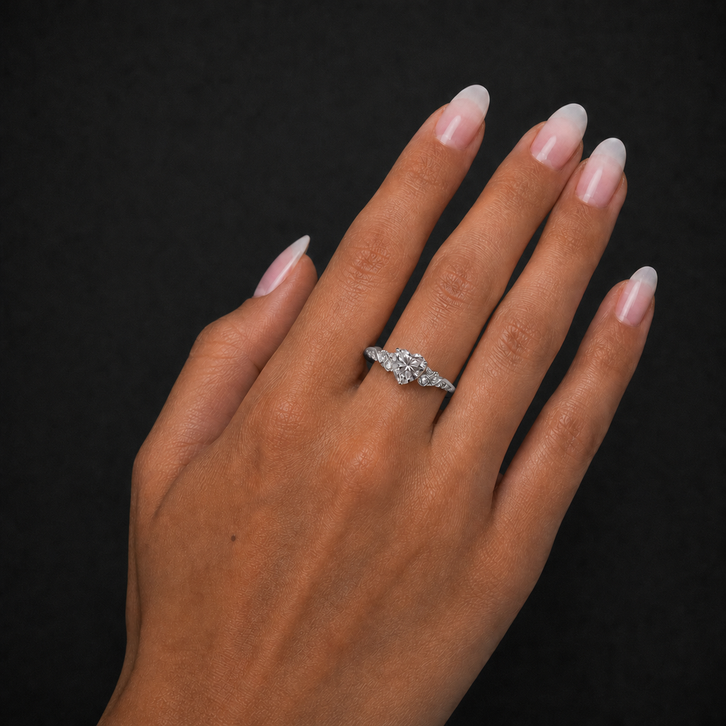 Moissanite Heart Shape Ring