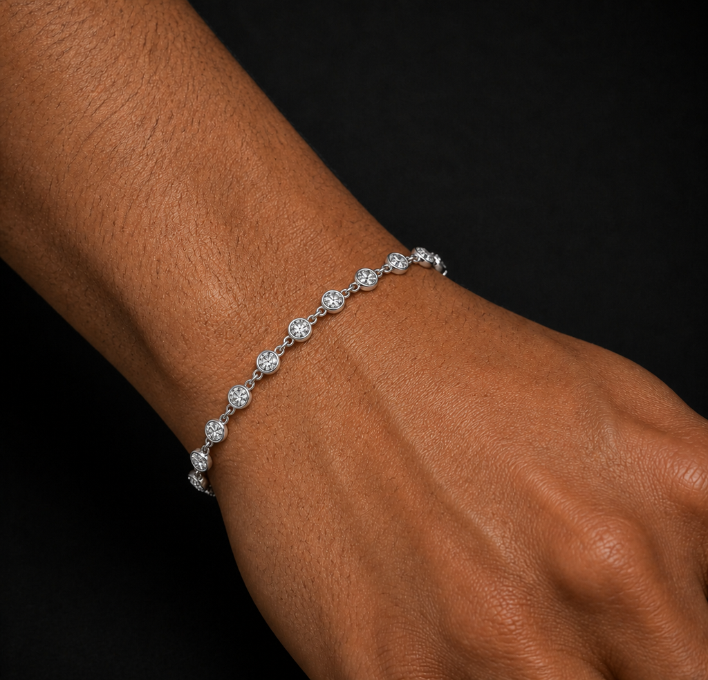 Moissanite Bubble Chain Bracelet