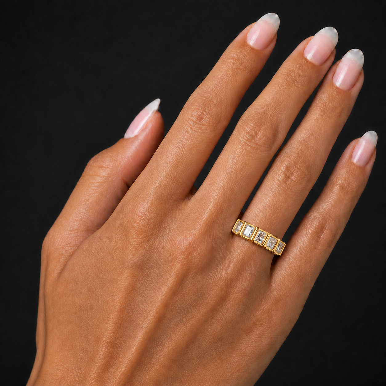 Moissanite Five Stone Ring