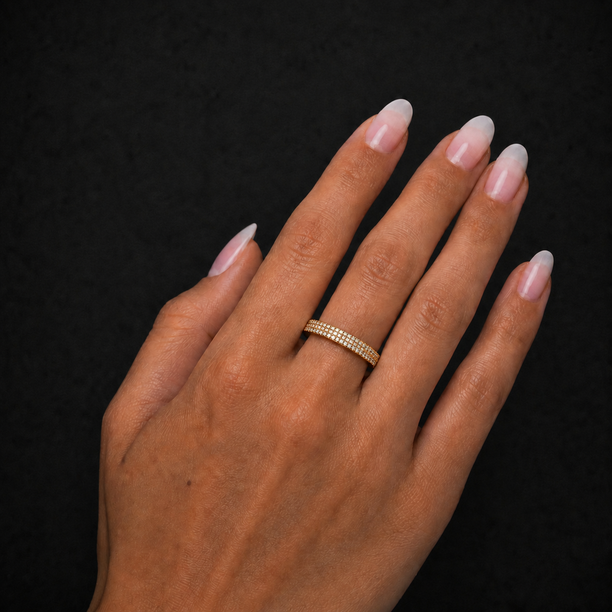 Moissanite Multi Row Ring