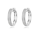 Moissanite Pave Hoop Earrings