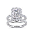 Moissanite Radiant Split Ring