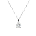 Moissanite Pear Pendant Necklace