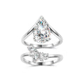 Moissanite Pear Cut Ring Set