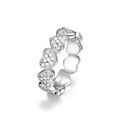 Moissanite Heart Eternity Ring