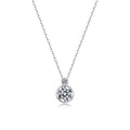Moissanite Double Bezel Necklace