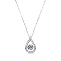 Geometric Water Drop Moissanite Silver Tone 925 Sterling Silver Necklace