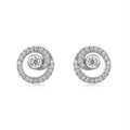 Moissanite Spiral Circle Earrings