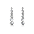 Moissanite Graduated Bezel Earrings