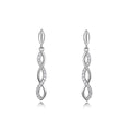 Moissanite Twist Infinity Earrings