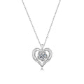 Moissanite Heart Rose Necklace