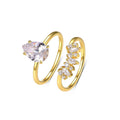 Moissanite Pear Ring Set