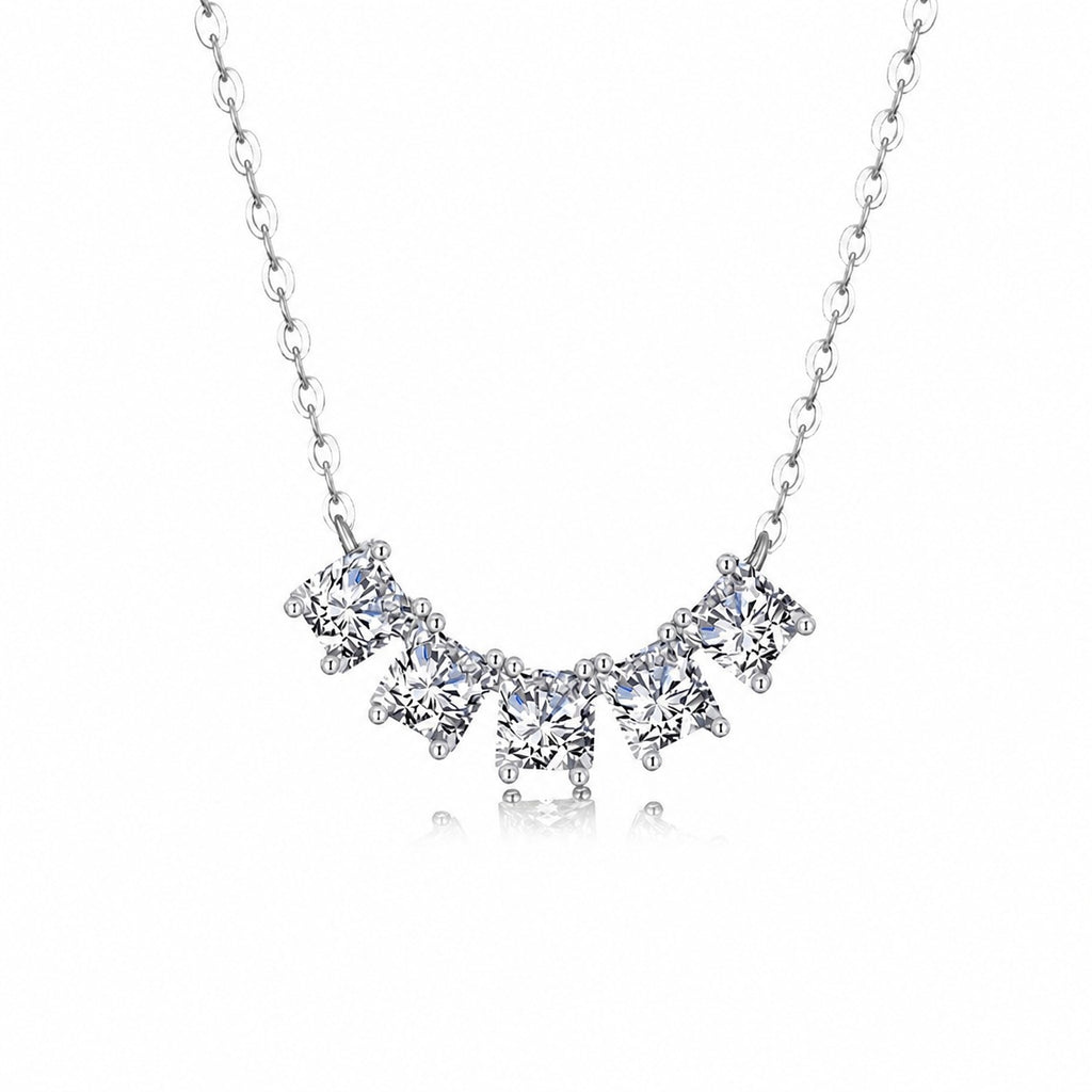 Moissanite Fan Stone Necklace