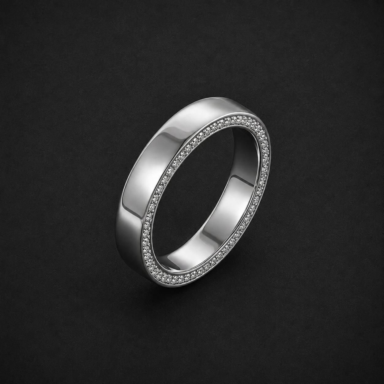 Pavé Moissanite Ring